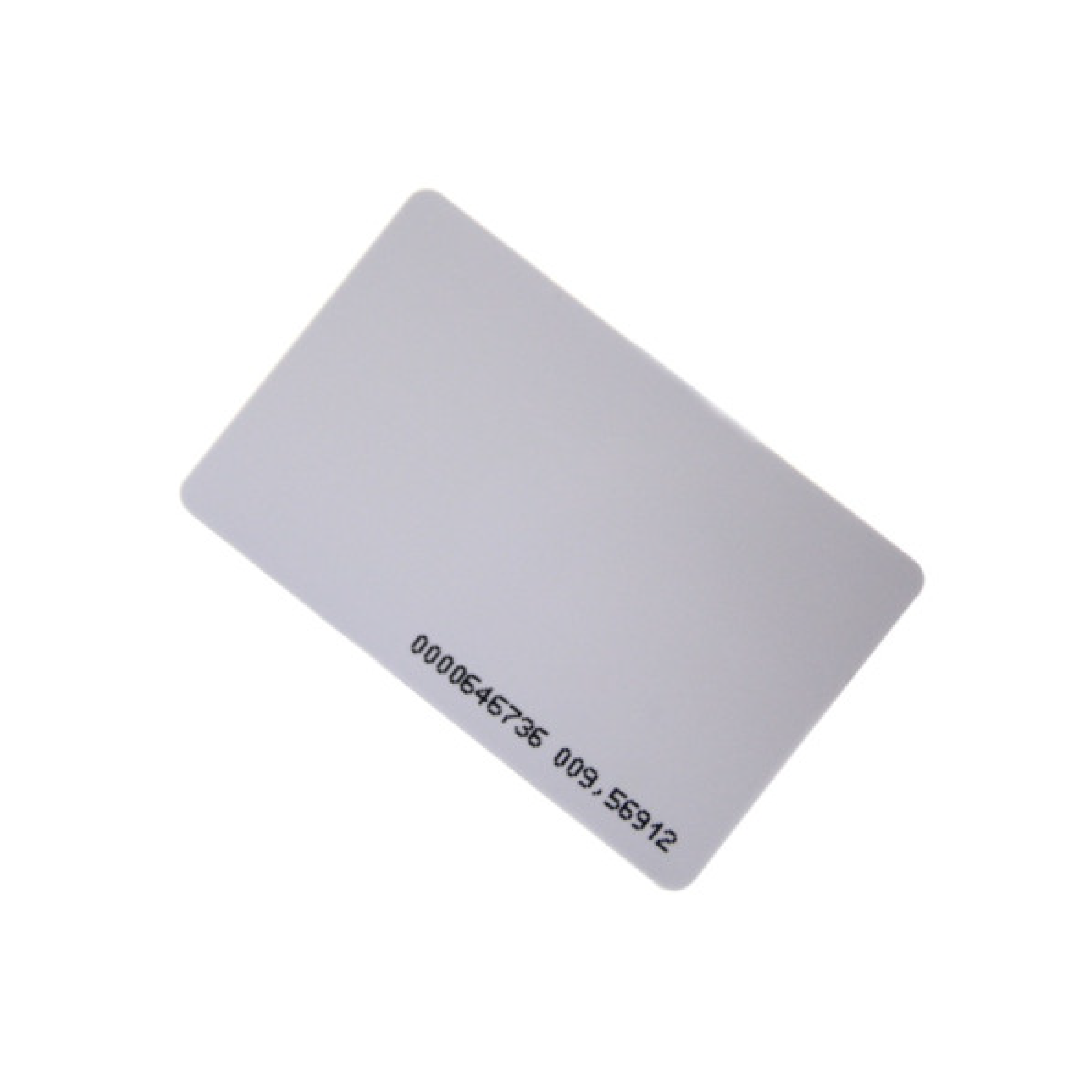 Tarjeta RFID IC 13.56mhz delgada con número impreso. sin perforación. imprimible. IC Thin Card.